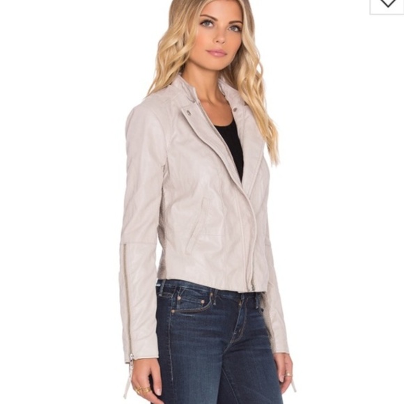 Free People Jackets & Blazers - Free people faux leather moto jacket size 6